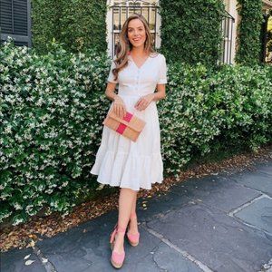 Gal Meets Glam Angela Linen Dress  NWT